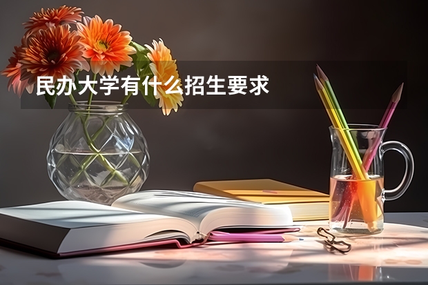 民办大学有什么招生要求