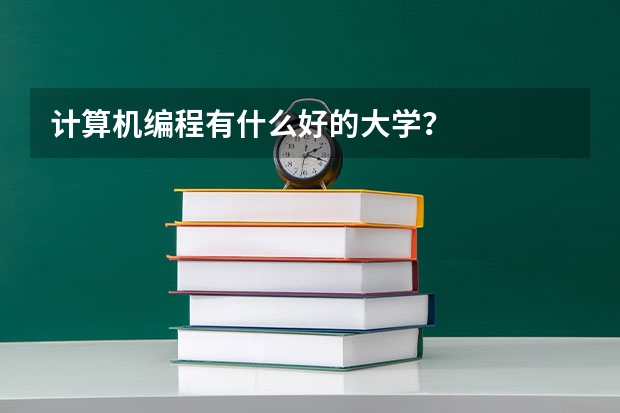 计算机编程有什么好的大学?