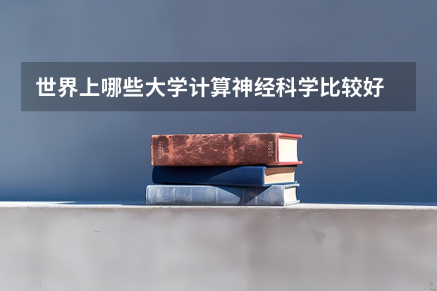 世界上哪些大学计算神经科学比较好