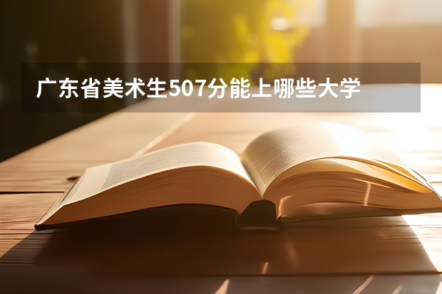 广东省美术生507分能上哪些大学