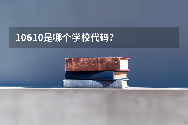 10610是哪个学校代码？