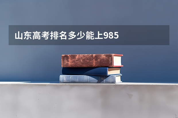 山东高考排名多少能上985