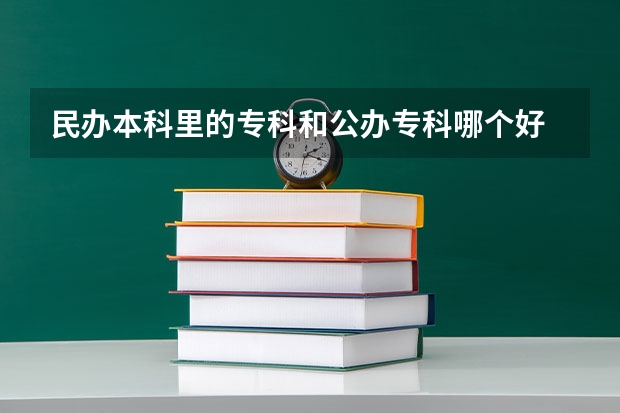 民办本科里的专科和公办专科哪个好