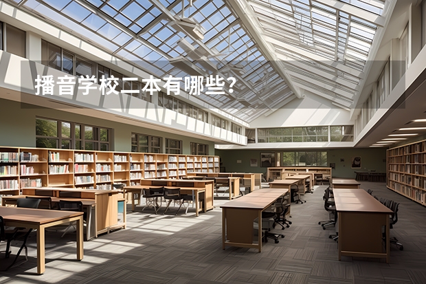 播音学校二本有哪些？