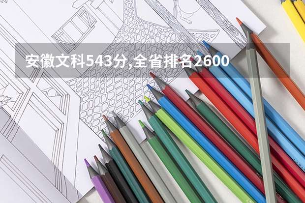 安徽文科543分,全省排名26000多,能上什么样的大学