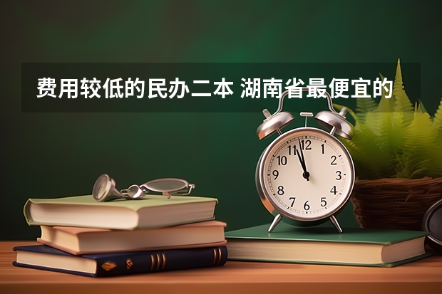 费用较低的民办二本 湖南省最便宜的民办二本
