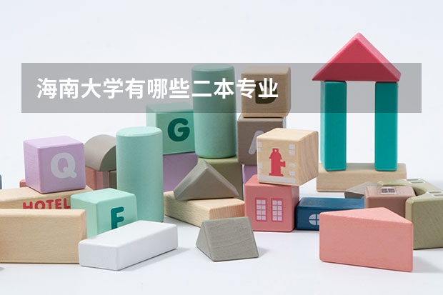 海南大学有哪些二本专业