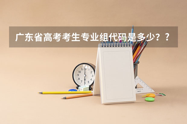广东省高考考生专业组代码是多少？?
