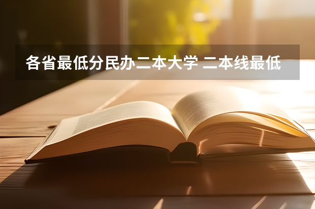 各省最低分民办二本大学 二本线最低的大学