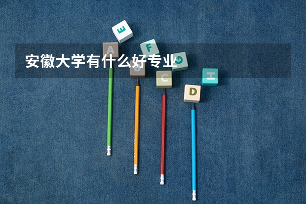 安徽大学有什么好专业