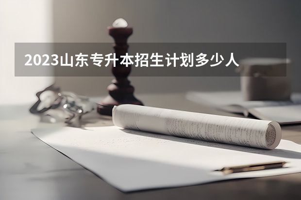 2023山东专升本招生计划多少人