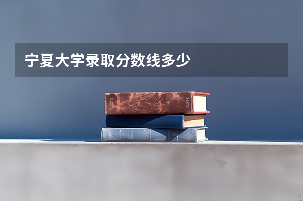 宁夏大学录取分数线多少