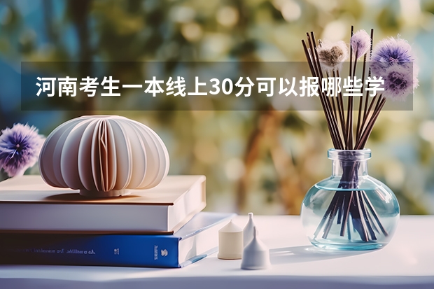 河南考生一本线上30分可以报哪些学校