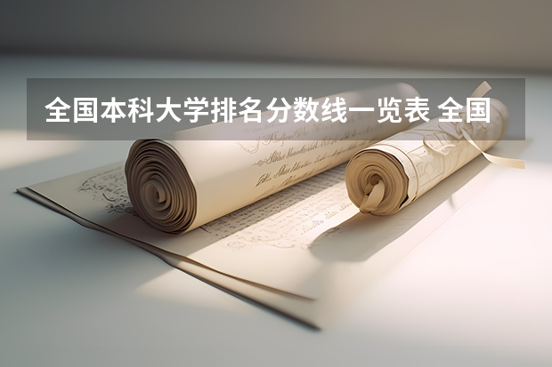 全国本科大学排名分数线一览表 全国大学分数线排名