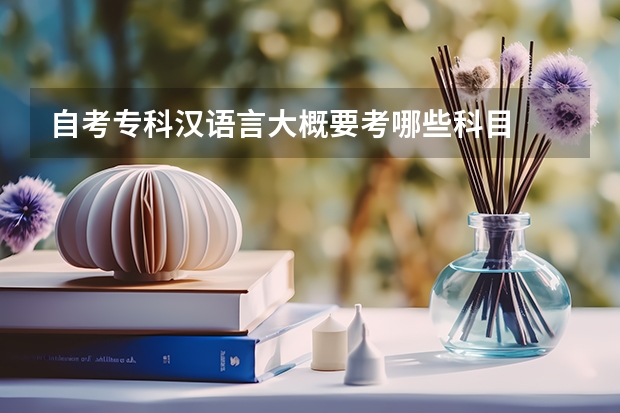 自考专科汉语言大概要考哪些科目