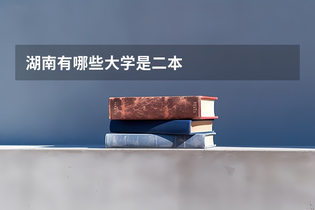 湖南有哪些大学是二本