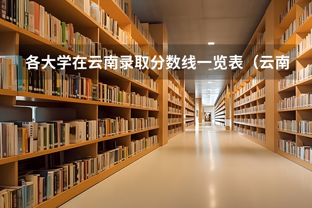 各大学在云南录取分数线一览表（云南各大学录取分数线）
