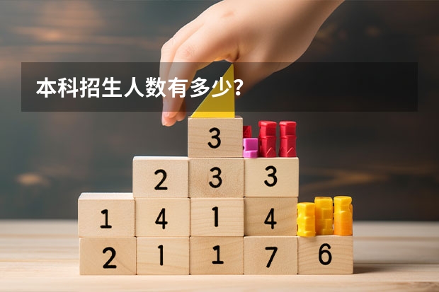 本科招生人数有多少？