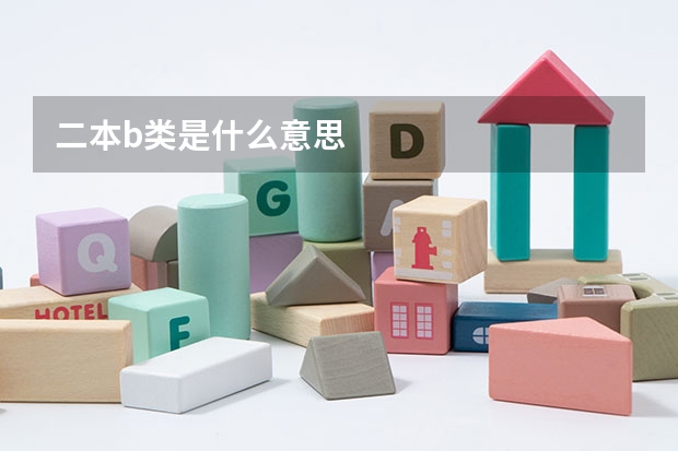 二本b类是什么意思