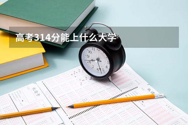 高考314分能上什么大学