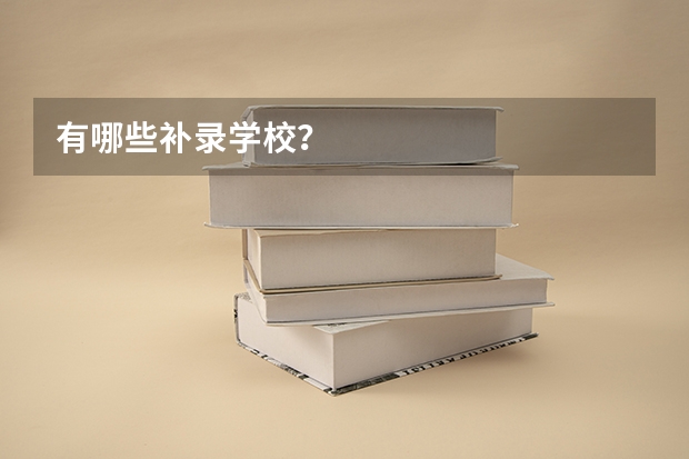 有哪些补录学校？