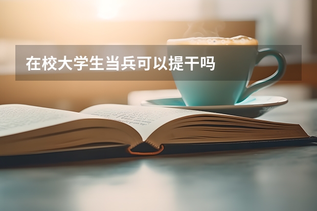 在校大学生当兵可以提干吗