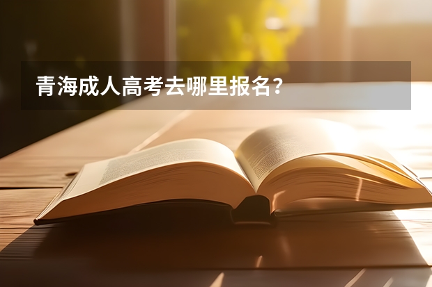 青海成人高考去哪里报名？
