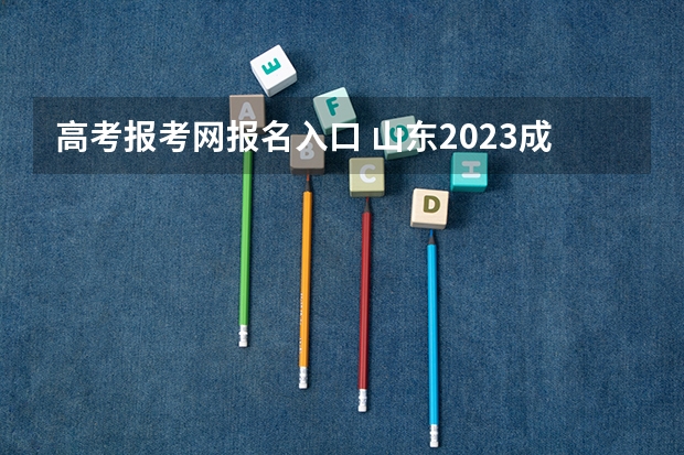 高考报考网报名入口 山东2023成人高考网上报名入口及网址？