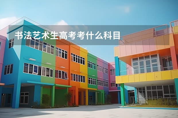 书法艺术生高考考什么科目