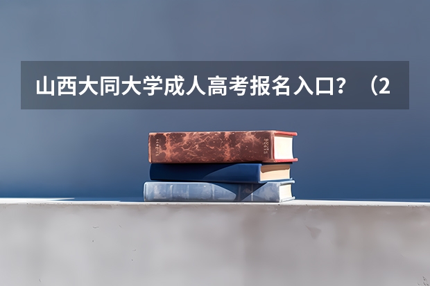 山西大同大学成人高考报名入口？（2023年各省成考网上报名入口及网址？）