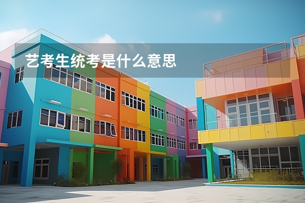 艺考生统考是什么意思