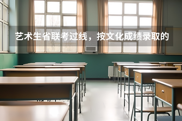 艺术生省联考过线，按文化成绩录取的学校有哪些？