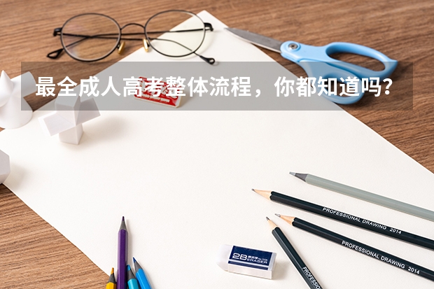 最全成人高考整体流程，你都知道吗？