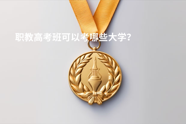 职教高考班可以考哪些大学？