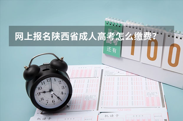 网上报名陕西省成人高考怎么缴费？