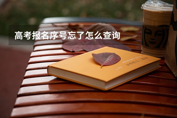 高考报名序号忘了怎么查询
