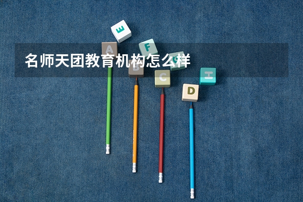 名师天团教育机构怎么样