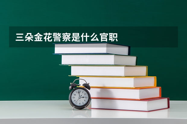 三朵金花警察是什么官职