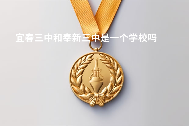 宜春三中和奉新三中是一个学校吗